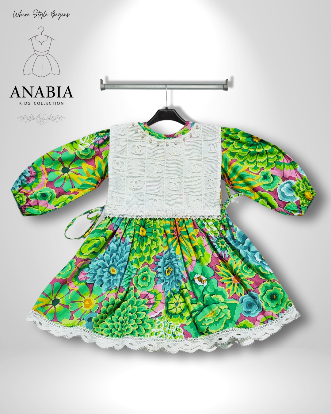 2 PIECE Stitched Embroidered Cotton Frock